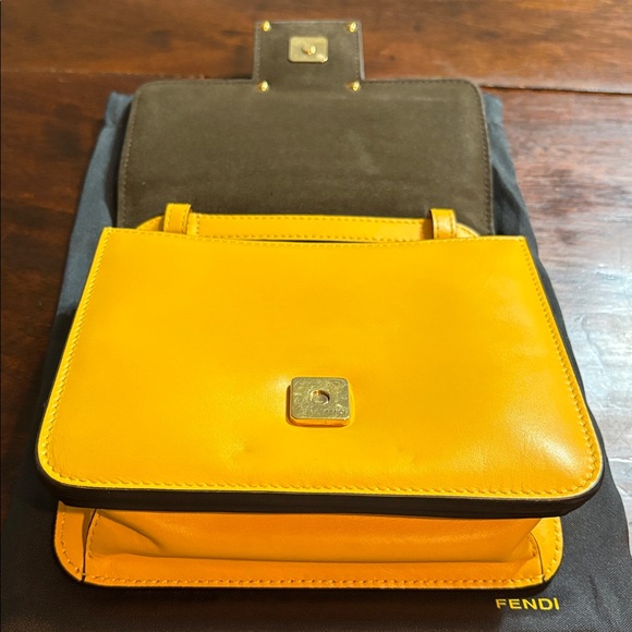 FENDI Fab Leather Crystal Mini Crossbody Bag - Picture 9 of 15